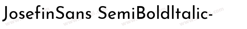 JosefinSans SemiBoldltalic字体转换